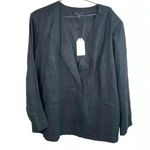 Universal Standard  Black Linen Blend‎ Atlas Blazer Photo 1