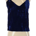 Line and Dot Blue Velvet Tank Top Small Photo 0