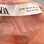 ZARA  Pink Tulle Puff Sleeve Sheer Top medium Photo 8