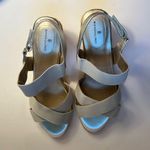 Bandolino Hearsay 2 Womens Slingback Wedge Heel Sandal Size 8.5M w/Beige Fabric Photo 1