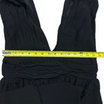 Lulus NWT  Women's M Heavenly Hues Black Maxi Dress Formal V-Neck High Slit Photo 6