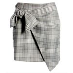 Lovers + Friends Lovers + Friends Houndstooth Julie Faux Wrap Checkered Mini Skirt Size L NWT Photo 1