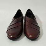 Munro American Women's Burgundy Leather Slip On Block Heel Dress Shoes Size 10 N Brown Photo 5