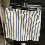 Forever 21 Blue And White Striped Skirt Photo 0