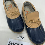 AQUA Womans Stop Blue Cognac Waterproof Duck Shoes Size 7 Photo 0