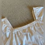 Old Navy  Women Square Neck Longsleeve Cream Top Size Large Tiered Cotton Spring Photo 1