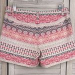 Dalia Collection DALIA Boho Woven Shorts Pink/Multi-8 Photo 1