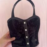 Corset Black Mini Bag with Pearl Details Photo 0