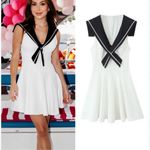 ZARA NWT Sailor Collar Dress, Navy and White Size Small Photo 1