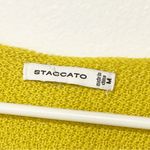 Staccato  Size Medium Yellow Knit V Neck‎ Short Sleeve Sweater Top Photo 2