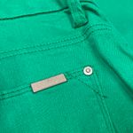 | So Slimming Girlfriend Crop Jeans High Rise Green Denim Chicos 2/US 12 Photo 6