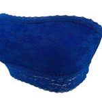 PINK - Victoria's Secret Victoria's Secret PINK Navy Blue Lace Bandeau Wire Free Medium Photo 1