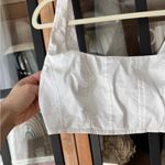 STAUD  wells corset cropped top poplin cotton sleeveless square neck Photo 4