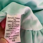 Naked Wardrobe  The Statement Pastel Turquoise Satin Ruffled Mini Skirt XS Photo 4