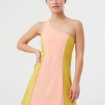 Outdoor Voices  One Shoulder Athletic Dress in Nectarine / Dijon, Medium Photo 0