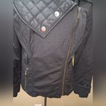 White House | Black Market NWOT   Asymmetrical Jacket Full Zip Up Black SZ Photo 3