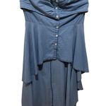 Fashion to figure  Chambray Katrina Off The Shoulder Hi-Lo Top Sz 0 (XL) Photo 5