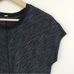 Lululemon Heathered Black Retreat Athletic Workout Tee Shirt Photo 7