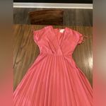 Gal Meets Glam  Angelica pleated Faux Wrap dried rose pink midi v neck dress 6 Photo 9