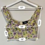 Cider Women’s Corset Tank Top Yellow Purple Floral Size Medium EUC Photo 3