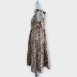 House of Harlow Linen Blend Tropical Print Dress Brown Size L Photo 3