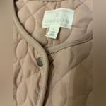 Caslon  Medium Pink Collarless Quilted Vest Photo 1