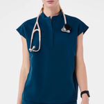 FIGS  Rafaela Scrub Top - Deep Reef Photo 0