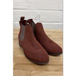 Toms Burgendy Ankle Booties Chelsea Booties Burgundy - Size W9 Photo 5