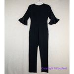 Black Halo New! Women's Brooklyn Jumpsuit black flare sleeve, size 2 Photo 11