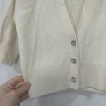 Sandro  Womens 100% Wool Cardigan Sweater Small Short Sleeve Puff V Neck Photo 4