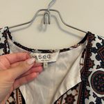 SEA NY Paisley Printed Silk Blend Tank Blouse size 2 Blue Photo 3