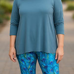 LuLaRoe Womens Leggings Sz XS Jade Athletic Capris Activewear Peacock Blue NEW Photo 0