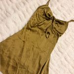 SheIn Silky Olive green mini Dress Photo 1