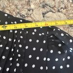 MSK Women 16W Polka Dot Chiffon Knee Length Dress Fit N Flare Black White Photo 6