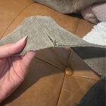 Mango MNG  Genuine Leather Suede Trench Coat Belted Taupe Double Breasted Photo 13