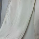 ZARA NWT  The Masculine Low Rise Satin Effect Pants Sz XL Ivory Wide Leg Photo 7