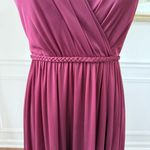 Azazie  Burgundy Grecian Style Formal Dress Gown 6 Photo 4