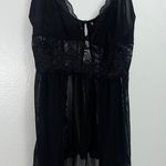 Women's Lingerie black Babydoll Lace Split Cup Size XL Photo 1
