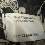 Oscar de la Renta Oscar By  Silk Floral Tunic Embroidered Size 14 Black Sheer Photo 3