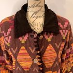 Jennifer Grace Vintage Jennifer & Grace southwest blanket tapestry textured coat jacket M Photo 1