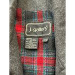 J. Gallery Vintage Flannel Lining Coat 70% Wool Sz 9/10 Large Oversized 90s Gray Photo 2