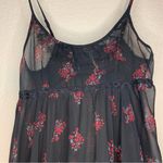 Free People  Intimately Free Black Slip Dress Ruffle Floral Size XS Photo 9