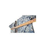 Chico's Blue White Floral 100% Linen Fringe Kimono Jacket Size 4 Boho Coastal Photo 5