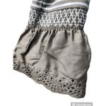 J. JillStriped Dress Bell Sleeve Crochet Trim Casual Tunic Dress Photo 2