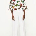 ZARA  White Sequined Fruit Bell Sleeve Crop Top Photo 14