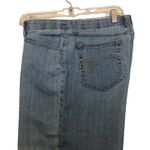 Gloria Vanderbilt Women Denim Cropped Pants Size 14P Split Hem Flat Front Photo 3