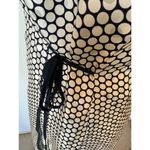 Diane Von Furstenberg  Dress 4 Black And Ivory Silk Polka Dot Flare Side Tie Wrap Photo 10