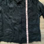 Gibson  Black 100% Linen Zip Up Blazer M Photo 3