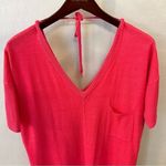 J. Peterman linen blend shift Sweater dress, pink midi length, elbow length, S Photo 2