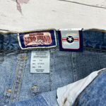 Vintage Stevenson Aero Brand Overall Co. Wide Leg Jeans 5/6 (27x30) Womens Light Blue Photo 2